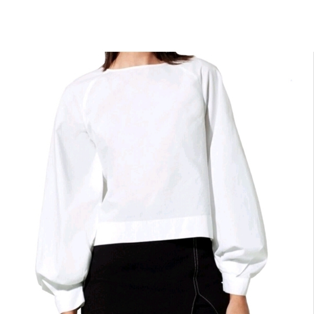 Babaton Espace White Niki Blouse Cotton Poplin Top size XXS